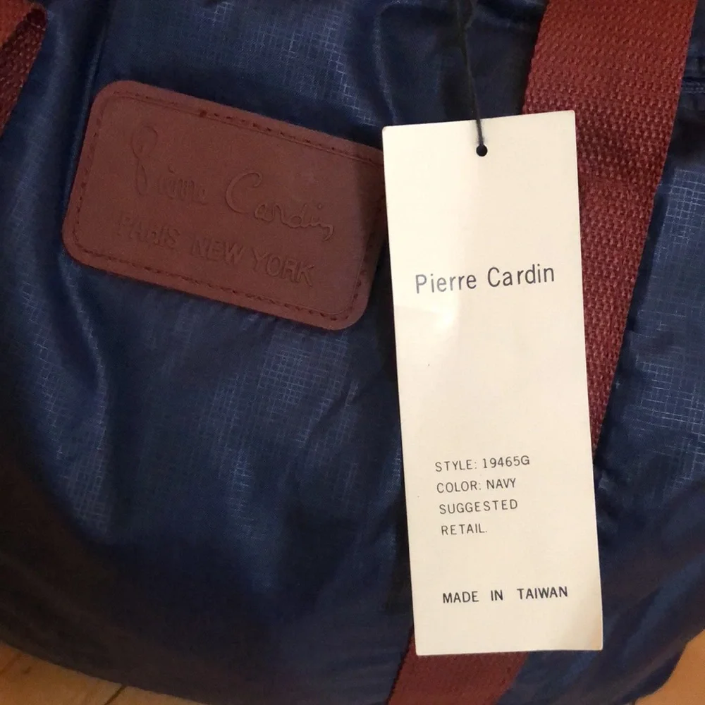 PIERRE CARDIN Navy and Red Brown Luggage/ Tote Bag- 20